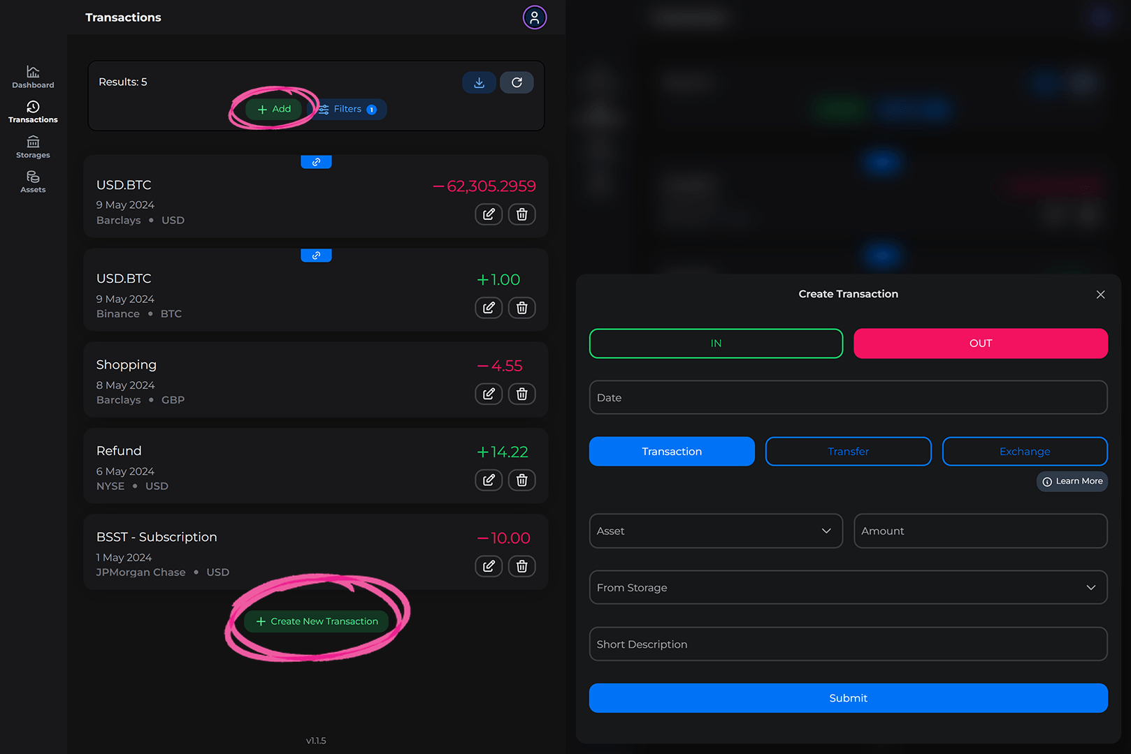 Seamless Transactions Logging